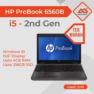 HP Laptop ProBook 6560B Intel i5 2nd Gen (2.50 GHz) 4 GB Memory 256 GB SSD Intel HD Graphics 3000
