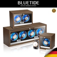 BLUETIDE Watch Winder Box Automatic(1/2/4 slot)Wooden Watch Box Storage Quiet Motor watch display bo