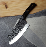 30cm Hammer Finished Wenge Hardwood Handle Kitchen Knife Chinese Cleaver 5cr15mov
