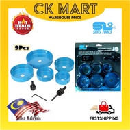9pcs Hole Saw Cutting Set 9pcs 51mm - 89mm Downlight Installation Kit For Plasterboard Wood Plastic