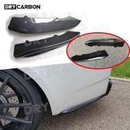 On sale 2Pcs Dry Carbon Fiber Rear Bumper Side Splitters Fins Flaps Spoiler for BMW 3 Series E92 E93