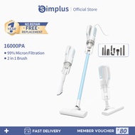 Simplus 3 In 1 Vacuum Cleaner Portable Vacuum Cleaner Ultra Quiet 16000Pa Strong Suction Handheld Va