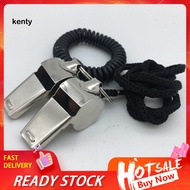 kT  Clear Voice Whistle Stainless Steel Whistle Super Loud Stainless Steel Referee Whistle with Lanyard Lightweight Anti-rust Sports Training Whistle for Outdoor Use