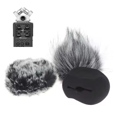 [E] 1Pc Foam Mic Wind Cover Furry Windscreen Muff For ZOOM H5 H6 Recorder Microphone
