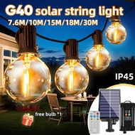 Solar light String bulb G40 15M/10M Outdoor Waterproof bulb Patio outdoor fairy lights party garden 