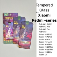 TEMPERED GLASS for Xiaomi Redmi Series [For Redmi A1, A2 Plus, A3, Mi A1, Mi A2, Mi Max, Mi 9T Pro, Mi 11 Lite, Mi 13]