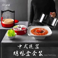 Plate Chinese Food Jiuxin Round Basket Dim Sum Creative Red Set Plate Three-Layer Chinese Style Pick