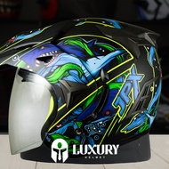 JPX SUPERMOTO Helmet - SHARK MOTIF - Cool Helmet - Helmet