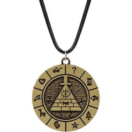 EIKOU Gravity Falls Dipper's Bill Cipher Kalung Piramid Loket Aksesori Kostum Cosplay