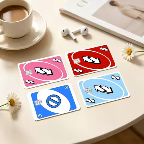 U-UNO-S Reverse Card Card Stickers Credit Card DIY Card Protector Stickers Waterproof Film Skin Cove