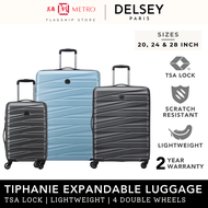 Delsey Paris Tiphanie 4-Double Wheel TSA Lock Luggage Trolley Case | 55, 66 &amp; 76 cm