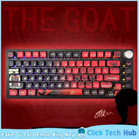 Faker Great Demon King Keycaps Four Sides Transparent LoL Thermally Sublimated Pbt Material Mechanic