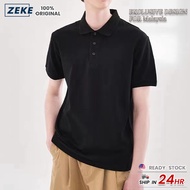 ZEKE A0016 Men Polo Shirt Plain Cotton Microfiber Short-sleeved Sport Loose Simple All-match Casual 