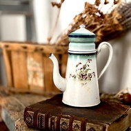 30973法國古董琺瑯咖啡壺French antique enamel coffee pot