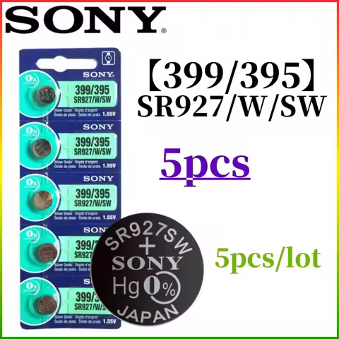 5pcs Original SONY AG7 395 395 399 AL926F SR927SW SR 927 Batteries silver oxide Batteria For Watch T