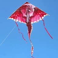 Aoduoyaya Large Dragon Pterosaur Kite With Tail Easy To Fly for Kids Adults Outdoor Toy Layang Naga 
