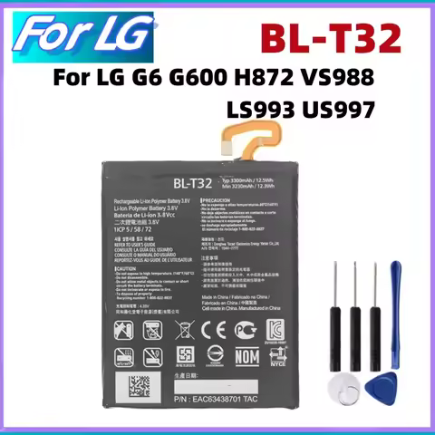 BL-T32 3300mAh Mobile Battery For LG G6 G600 H872 VS988 LS993 US997 BL T32 Lithium Polymer Accumulat