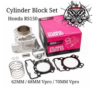 Fasstek Ceramic Cylinder Block Set Forged Piston Honda RS150 62MM 68MM 70MM Vpro
