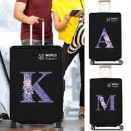 Dustproof Cover luggage cover 26-30 inch Sarung Beg Luggage Travel Printed Luggage Cover Bottom Velc