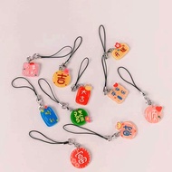 Text Cartoon Cute Fresh Sweet Brand Girl Heart Schoolbag Pendant Keychain diy Jewelry QQ1027