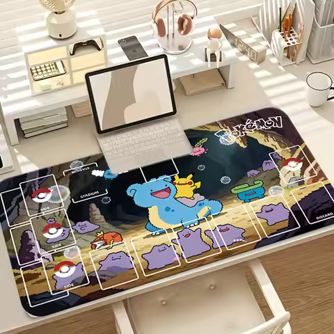 Pokemon Lapras Pikachu Ditto Pixel Art TCG Playmat Large Non-Slip Gaming Mouse Pad