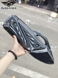 Ốp Che Pô Vario 160 PCX 160 PCX 2021 - 2023 Carbon Xi Mạ Crom Đen Nhám MS6014