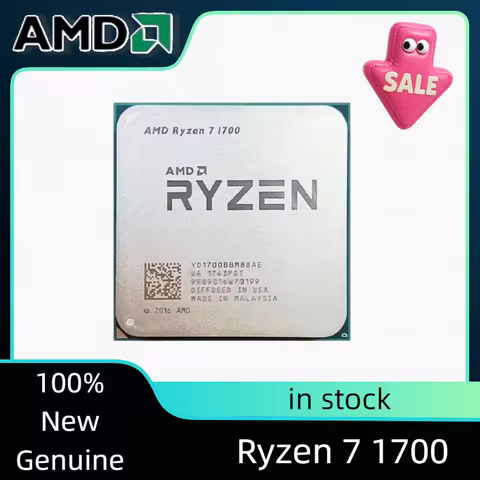AMD Ryzen 7 1700 R7 1700 Eight-Core Sixteen-Thread 3.0 GHz CPU Processor 65W YD1700BBM88AE Socket AM