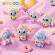 C Stitch Eat Something Before Sleep Series Vinyl Figure Plush Doll Charm Pendant Keychai