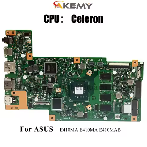 E410MA Laptop Motherboard For ASUS EeeBook E410MAB E410M E410MA Notebook Mainboard With Celeron CPU 