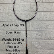 Apacs Finapi 33 Grip 4U G2 Badminton Racket Available in 38Lbs Original
