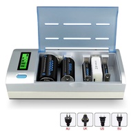 LCD Smart Battery Charger For 1.2V AA AAA C D Size 9V NI-MH NI-CD Rechargerable Battery 1.2V AA AAA 