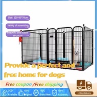 Dog Cage Stackable Pet Fence  Dog Cat Fence Pet Cage DIY Pet Metal Wire Kennel Extendable adjustable dog cage dog fences