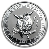 2001 1 oz silver Kookaburra.