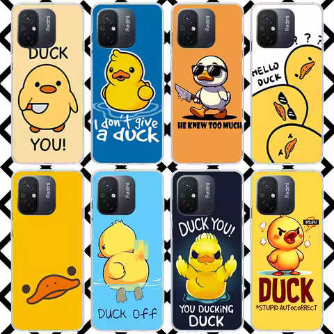 Funny Cute Yellow Duck You Phone Case for Xiaomi Redmi 14C 13C 13 12C 12 10C 10 10A 9C 9 9A 9T 8 8A 