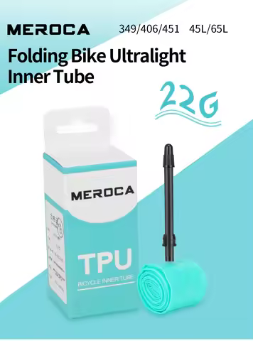 MEROCA Folding Bicycle Inner Tube Tpu Ultra-Light 349/406/451 Inner Tube for Folding Bicycle 20-Inch