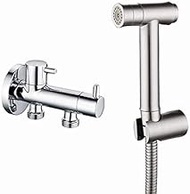 304 Stainless Steel Toilet Hand held Bidet Spray Bathroom Shattaf Sprayer Jet Douche kit &amp; Diverter &amp; Hose (Color : Set 3)