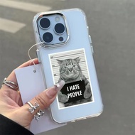 Cats Don't Like Humans Photo Print Phone Case For iPhone 17 16 15 14 13 12 11 Pro Max XS X XR 7 8 Pl
