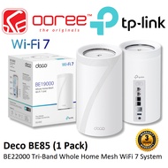 TP-LINK DECO BE85 BE2200 TRI-BAND WHOLE HOME MESH MULTI-GIGABIT WIFI 7 SYSTEM WITH HOMESHIELD & SEAM