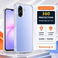 Straight Edge Case For Samsung A07 A06 A05 A05S A03S M14 Transparent Shockproof Shock Resistant Casi