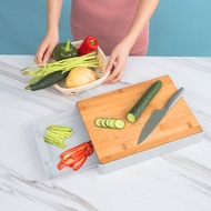 Kitchen Drawer Cutting Board Culinary Bamboo Kitchenware Meat Fruit Prep Block Papan Memotong 抽屉式切菜板