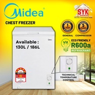 SYK Free Shipping Midea Duo Function Chest Freezer 130L 186L 260L Deep Freezer Frezer Peti Sejuk Kecil Beku Ais Freezers