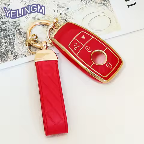 3/4 Button Key Fob TPU Cover Case Fits for 2019 2020 Mercedes-Benz A220 E63S AMG E-Class GLE 350 4MA