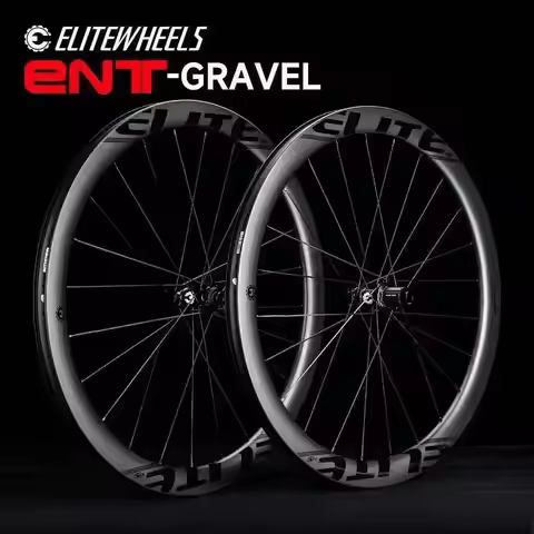 ELITEWHEELS ENT GRAVEL Carbon Wheelset Disc Brake Tubeless Ready 700C 35x34 Center Lock Or 6 Bolt Lo