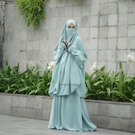 WY9 french khimar renda setelan rok couple ibu anak