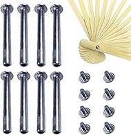Folding Fan Shaft Rivets and Nuts Repair Kit,8 Pack 30mm/1.18 Inch Handheld Fan Solid Shaft Replacem