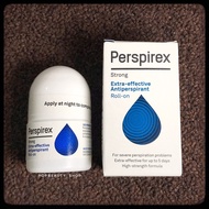 Perspirex Antiperspirant Roll On #Strong 20ml. โรลออน ระงับเหงื่อ ระงับกลิ่นกาย สีฟ้าเข้มสำหรับคนเหง