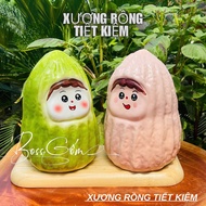 Savings Piggy Bank, Piggy Bank, Porcelain Piggy Bank, Super cute Cactus style ceramic savings piggy 