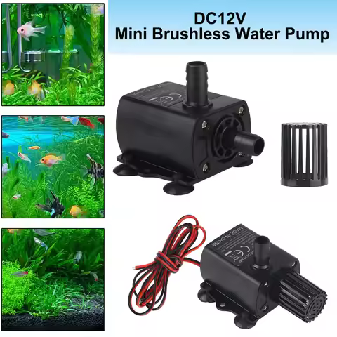 DC12V 5W Ultra-quiet 280L/H Lift 300cm Mini Brushless Water Pump Submersible Durable Waterproof Foun