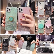 Luxury Bling Glitter Phone Case For Vivo Y69 / Y71 / Y83 / Y81 Casing Stars Sequins Soft Silicone Transparent Cases With Mirror Stand Holder Phone Cases Socket