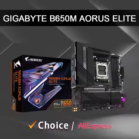 GIGABYTE B650M AORUS ELITE Micro-ATX AMD B650 DDR5 M.2 192G AMD Ryzen 7000/8000/9000 series processo